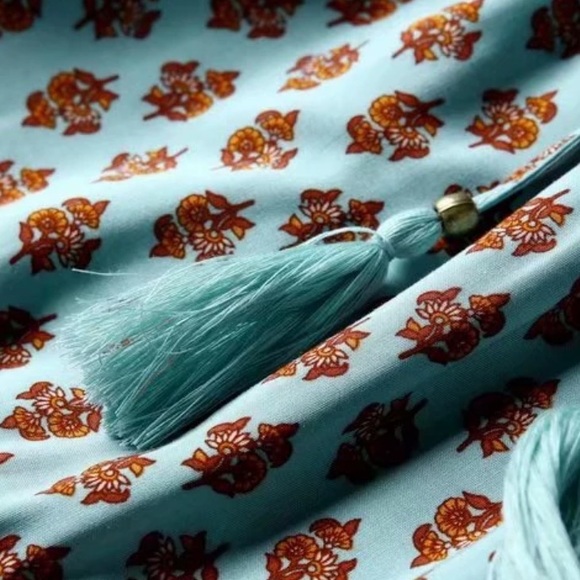 Paisley Boho Floral Gypsy Print Skirt Tassel Pink - Picture 8 of 12